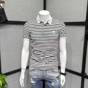 Camiseta personalizada de estilo Hip Hop para hombre 2025, dobladillo curvo largo, piedras bordadas, piedra transpirable antiarrugas de punto - Product Image 5