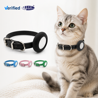 Collier pour chat en cuir imperméable avec AirTag, collier de suivi anti-perte pour petits chiens par Ming Jia