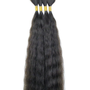 Vente en gros de cheveux humains vierges Remy indiens 100% naturels, vague naturelle, tressage, lâche, profond, simple trame, double trame, toutes les couleurs - Product Image 3