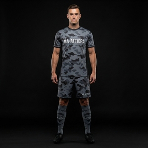 Conjunto de Uniforme de Fútbol para Hombre MA-ATTIERA, Gris Camuflaje, Impresión por Sublimación, Poliéster Transpirable, Ropa Deportiva para Adultos - Product Image 4