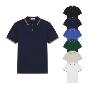 เสื้อโปโลป้องกันการเบ็คเทอเรียแบบพรีเมี่ยมแขนสั้น100% ผ้าฝ้ายเปล่าผ้าไม่พันสำลีคุณภาพสูง210 GMS ตามสั่ง - Product Image 4