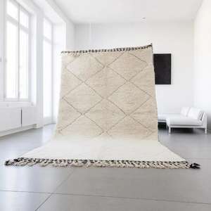 Tapis marocains faits main en laine, authentiques tapis berbères, laine naturelle, artisanat artisanal, taille et couleurs personnalisables, haute qualité - Product Image 2