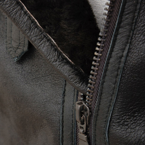 Men's Cowhide Leather <b>Jacket</b> Smooth Soft Feel Waterproof Breathable High Street Style Winter Fashion Front Logo Customizable - Product Image 4
