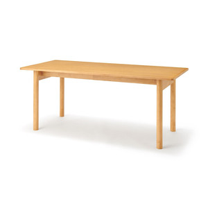 Elegant Modern teak <b>Wood</b> Dining Table with Smooth Rounded <b>Edges</b>, Nordic Style Furniture for Dining Room and restaurant - Product Image 1