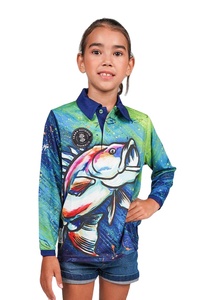 Camisas de pesca para niños | 100% Poliéster Protección UV Secado rápido Transpirable Patrón personalizable Ropa de pesca de manga larga - Product Image 2