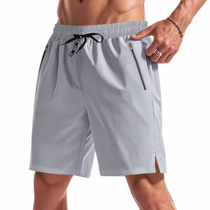 Pantalones cortos deportivos unisex tejidos poliéster/algodón-Transpirable de secado rápido de talla grande con cintura elástica - Product Image 3