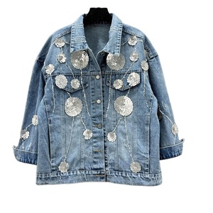 2025-6 New Spring Autumn Denim <b>Jacket</b> Coat for unisex Casual Button with custom multiple color and sizes. - Product Image 1