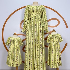 Vestidos Maxi Casuales de Lujo y Calidad Premium para Madre e Hija, Estilo Jalabiya, Impresión Digital, Lavables, Transpirables, Cintura Elástica, Cuello en V - Product Image 1
