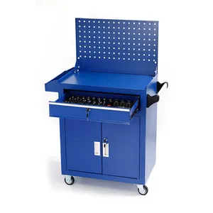 Metal tool trolley chest workbench rolling box trolley drawers lock tool cart metal tool cabinet set