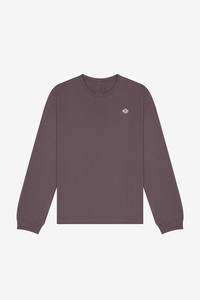 Camiseta de Manga Larga con Cuello Redondo de Algodón de Una Sola Capa con Acabado Lavado Unisex, Color Taupe Oscuro, Talla Grande, Impresión de Logotipo Personalizado de Alta Calidad - Product Image 5