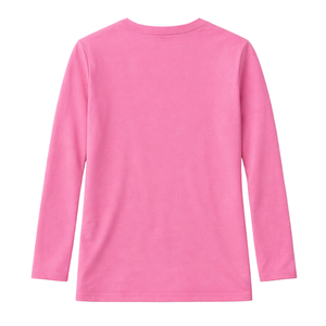 T-shirt à manches longues rose pour fille, vêtements de sororité grecque, vêtements de sororité universitaire rose et vert pour femmes, vêtements grecs élégants - Product Image 2