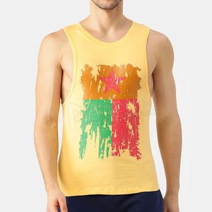 เสื้อกล้ามผู้ชาย ระบายอากาศ แห้งเร็ว คุณภาพสูง ผ้าฝ้ายผสมโพลีเอสเตอร์ ราคาส่งที่ดีที่สุด - Product Image 1