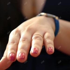 แหวนไมโครแบบปลายแหลมแบบโบราณ14K แหวนเพชรโมอิสสีโรสโกลด์สำหรับงานแต่งงานของขวัญแหวนซ้อนสำหรับเธอเครื่องประดับแฟชั่นผู้หญิง - Product Image 2