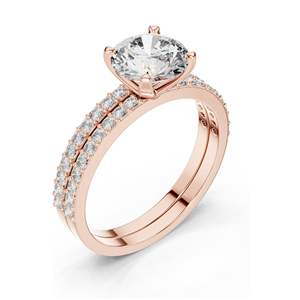 Bague en diamant de laboratoire rond brillant de 1,87 carat pour femme, clarté VVS-VS EF, or 18 carats, 14 carats, 10 carats et argent 925, moissanite et or - Product Image 4