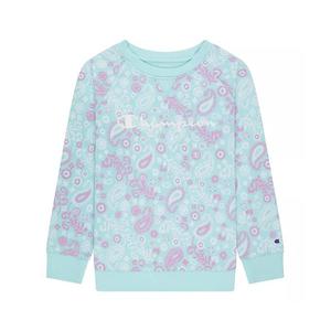 Maglioni sportivi da ragazza Champion Paisley AOP Crew Colore: Chiaro/Rosa 100% autentico - Product Image 2