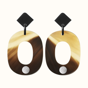 100% naturel et écologique élégant sud-africain corne de boeuf lustre boucles d'oreilles pour femmes et filles mode bijoux peau naturelle - Product Image 3