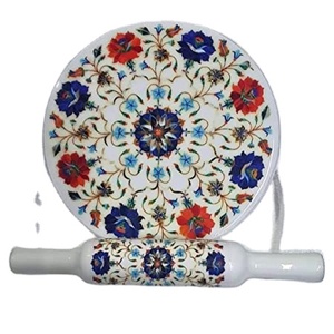 Tabla rodante de mármol Hite con diseño de flores impresas, tabla rodante de mármol y PIN y precio al por mayor - Product Image 1