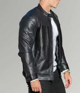 Diseño superior 100% Chaqueta de invierno de manga larga con cuello levantado de cuero de alta calidad para hombre Diseño personalizado disponible a un precio razonable - Product Image 2