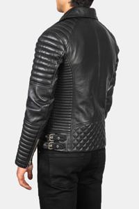 Veste en cuir véritable pour homme OEM, col montant, logo frontal, écologique, coupe-vent, fermeture éclair de haute qualité, vente en gros, ventes chaudes - Product Image 4
