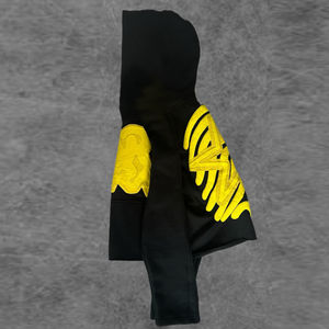 Lettre à bulles personnalisée vêtements de rue uni coton éponge français poches latérales sweat à capuche hommes bouffantes sweats à capuche imprimés - Product Image 5