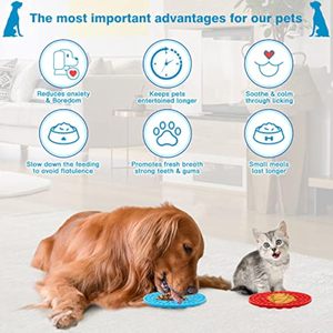 Alfombrilla para lamer de silicona para perros, alimentador lento para mascotas, reduce el estrés, mejora la digestión, material seguro antideslizante, duradero y fácil de lavar - Product Image 5