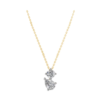 Haute qualité 1.4cts Lab Grown Diamond 14K collier en or blanc pour les femmes VS Clarity EF couleur câble chaîne à la mode pour les mariages IGI
