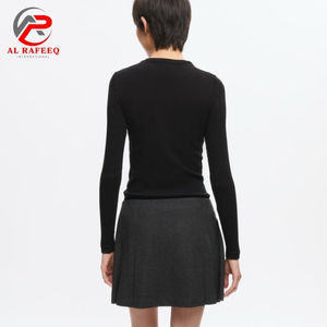 Custom Wear Everyone Fit Women T Shirt OEM Long Sleeve Tops Stretch Loungewear Shirt - Product Image 4