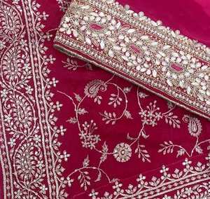 Diseñador moderno sin coser bordado a mano hermosos trajes de fiesta moda india-estilo tradicional hacia adelante - Product Image 2