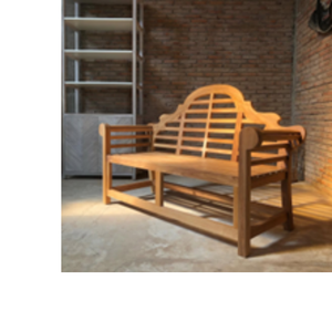 Banco Moderno Marlboro para Exteriores, Bancos de Madera Maciza para Patio, Muebles de Jardín para Parque - Product Image 4