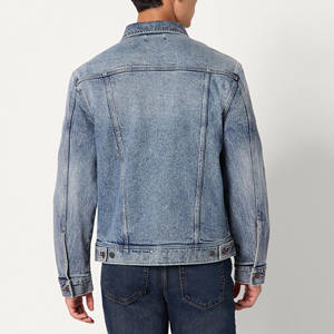Veste d'hiver légère en denim sur mesure pour hommes, fermeture à bouton unique, très demandée - Product Image 2