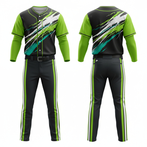 Vêtements de sport en polyester respirant personnalisés en gros, short en maille avec sangle réglable, impression par sublimation personnalisée, uniforme de baseball - Product Image 2