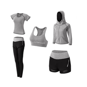 Conjunto de Yoga para Mujer, Color Sólido, Transpirable, Ecológico, 100% Algodón, Cintura Alta, Ropa Deportiva - Product Image 6