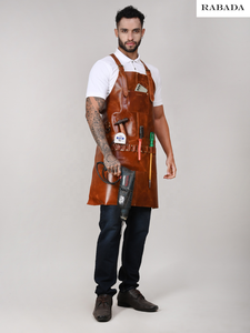 Wholesale Custom Heavy Duty Industrial Shop <b>Apron</b> Durable Washed Soft Leather Welding Jacket Protective <b>Apron</b> - Product Image 5