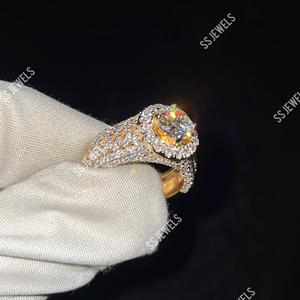 1 Ct VVS1 IGI Certified Lab Grown Diamond Anillo de compromiso para mujer Plata de Ley 925 Anillo de aniversario chapado en oro amarillo para regalo - Product Image 4