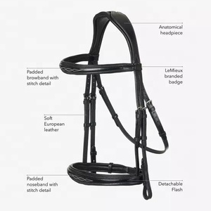 Brida de cuero negro cómoda y personalizada al por mayor, brida de Carreras de Caballos duradera, el mejor precio para montar - Product Image 3