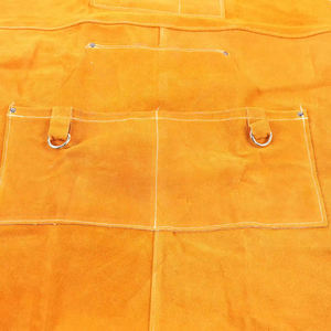 Customizable Heat Resistant Split Leather Welding <b>Work</b> <b>Apron</b> Cowhide Leather Welders Safety <b>Aprons</b> With Hand Sleeves - Product Image 4