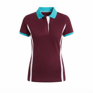 Polo de Mujer de Manga Corta, Tejido, Casual, Corte Regular, Diseño Sólido, Servicio OEM, Secado Rápido, Más Vendido - Product Image 5