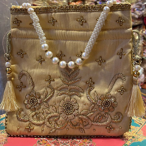 2026 Best Selling New Arrival Designer Women Purses Crystal Dropping Potli Bags Handmade Design Clutch Purse Amazing <b>Handbag</b> - Product Image 1