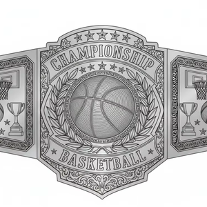 Ceinture de championnat de basketball personnalisée haut de gamme pour les tournois, ceinture de basketball directement de l'usine - Product Image 1