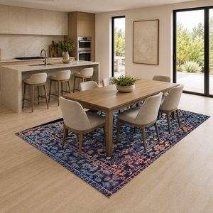 พรมเชนิลล์ลายโบฮีเมียนเปอร์เซียสีเทาชาร์โคล รุ่น LXDP-0197 จาก RUGS DEPOT สำหรับขายส่ง ซักเครื่องได้ ไม่ลื่น - Product Image 4