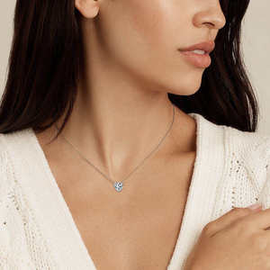 2.00 Carat Bezel Setting <b>Heart</b> Cut Moissanite Solitaire Trendy Pendant Engagement Wedding <b>Necklace</b> 925 Sterling Silver Women's - Product Image 5