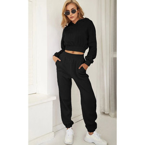 Ensemble de jogging deux pièces pour femmes 2025, survêtement en molleton de coton d'hiver, vente en gros en vrac - Product Image 1