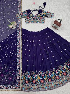 Dernier Designer Lehenga Choli Costume Ensemble pour Femmes Fête Indienne Porter Broderie Robe de Mariée Collection en Gros de l'Inde - Product Image 5