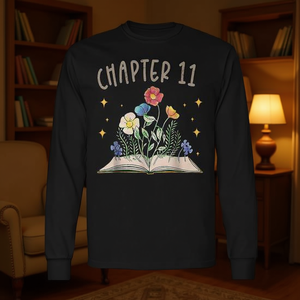 Maglietta a maniche lunghe per il 11° compleanno di Bookworm, regalo per gli amanti dei libri di 11 anni, maglietta promozionale The Chapter - Product Image 3