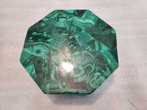 Malachite Gemstone Floral Inlay Beautiful Hexagon White Marble Girls Jewelry Box with <b>Stone</b> Inlay - Product Image 2