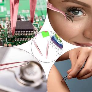 ชุดแหนบต่อขนตาสแตนเลส5ชิ้นคุณภาพสูงสำหรับขนตาเพิ่มวอลลุ่ม-ป้องกันไฟฟ้าสถิตย์และทนทาน - Product Image 2