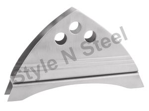 Almacenamiento decorativo moderno para servilletas, servilletero triangular de acero inoxidable, soporte para pañuelos con soporte de diseño de perforación - Product Image 4