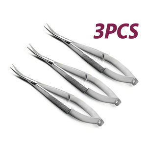 Tijeras para el cuidado de las uñas de 11,5 cm para uso doméstico y de salón, 3 uds., con cuchillas afiladas de acero inoxidable, tijeras de resorte para uñas y cutículas, tipo de belleza - Product Image 1