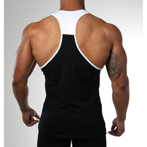 Muscle Fit Crop Stringer para hombres sin mangas gimnasio tanque entrenamiento atlético culturismo Fitness chaleco - Product Image 4