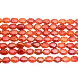 Cuentas Sueltas de Piedras Preciosas Naturales de Naranja Ovaladas de 13x18 mm, Certificadas por GTC, Chakralume, para la Elaboración de Joyas, Provenientes de Rajasthan - Product Image 1